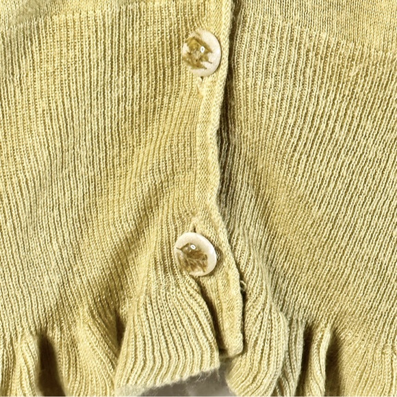 Anthropologie Moth Sweater S Smocked Lace Bow Rayon Wool Y2K vinta… - Picture 6 of 11